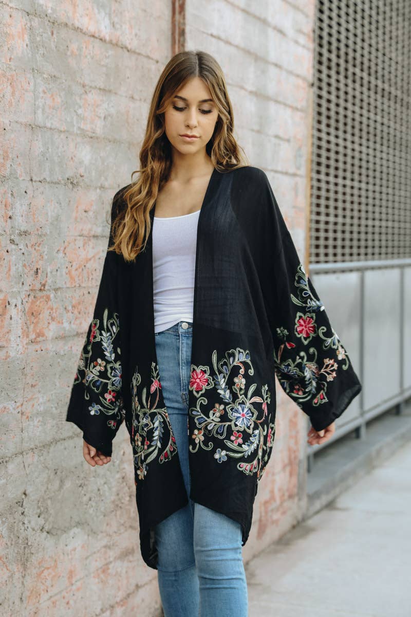The Plum Garden | Floral Kimono