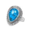 Chrysocolla Scrollwork Ring