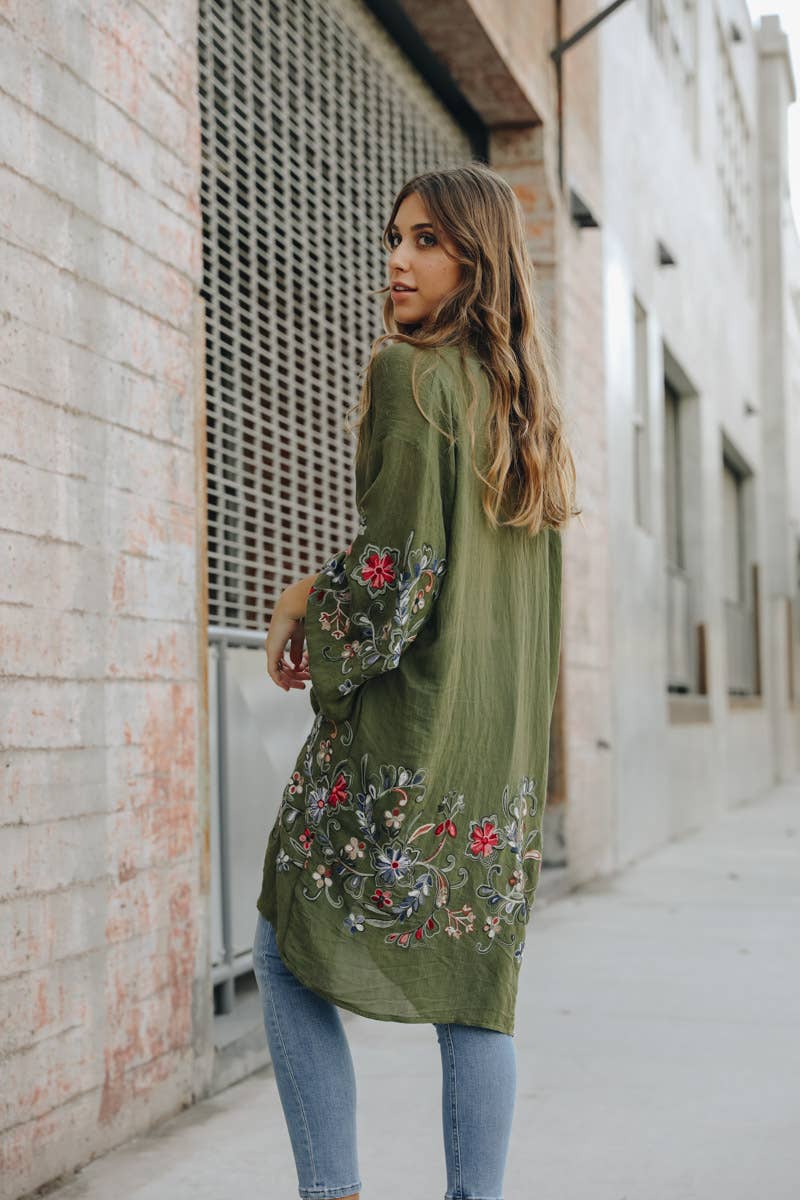 The Plum Garden | Floral Kimono