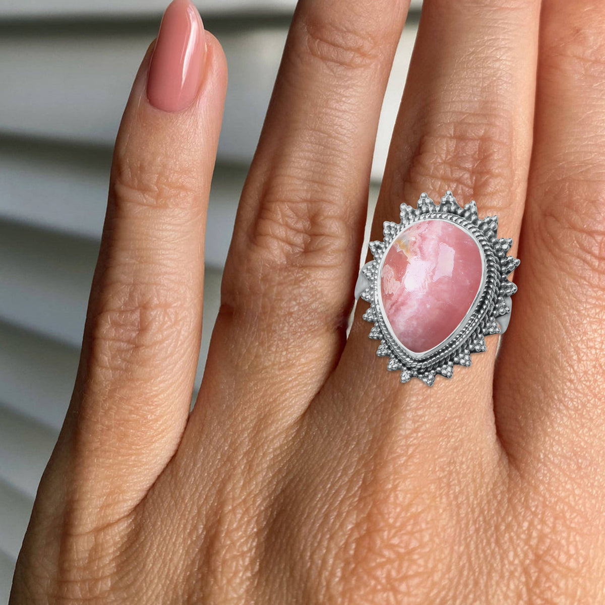 Rhodochrosite Ring