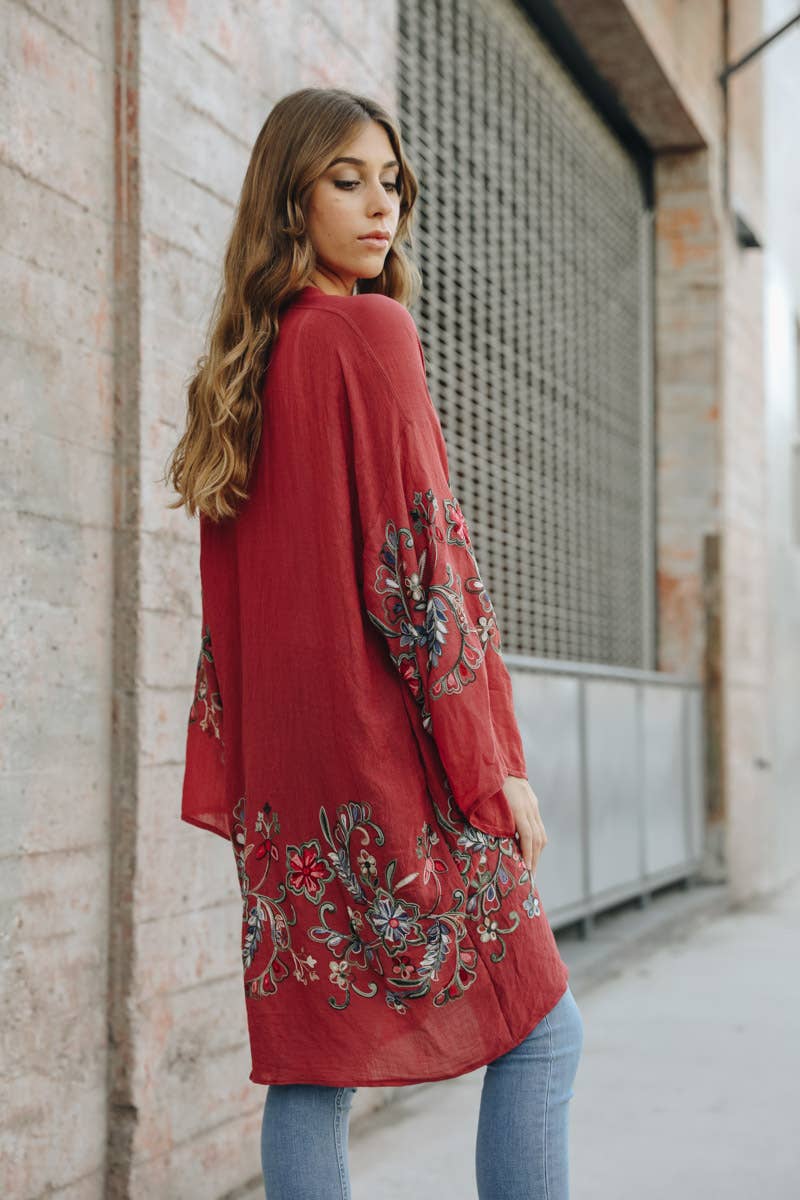 The Plum Garden | Floral Kimono